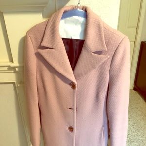 Pink winter mid length coat